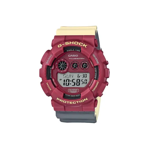 CASIO г Shock Нет Comply Theme Коллекция Кварцевый механизм Смола Ремень Часы Мужские Красный Циферблат часов GD 120NC 4