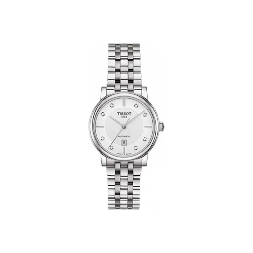 Tissot Автоматический Механический Movement Женские Carson Elite Series Часы 30MM Серебряные