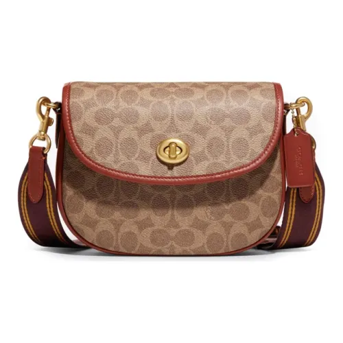 COACH Willow Холст с кожей And Телячья кожа Сумка через плечо Маленькая Женская