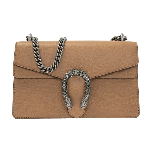 GUCCI Dionysus Кожа Цепочка Сумка через плечо Маленькая Женская Коричневая