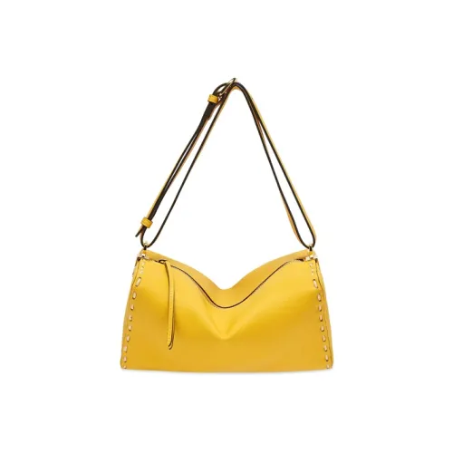 FENDI Сумка через плечо из коровьей кожи Mini Женская Желтая