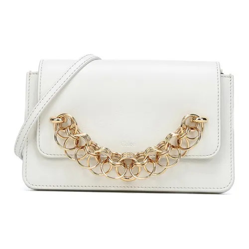 Chloe Коровья кожа BIJOU Клатч Сумка через плечо Сумка на плечо Женская Натуральный Белый