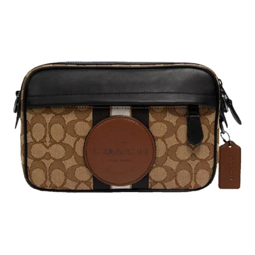 COACH Graham Телячья кожа Camera Сумка Сумка через плечо Сумка на плечо Женская Коричневая Многоцветная