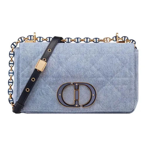 DIOR Caro Деним Сумка Сумка через плечо Сумка через плечо Средний Женская Синяя