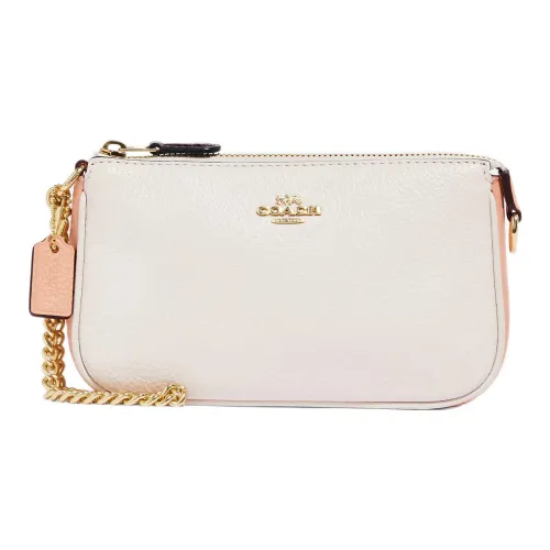COACH Nolita Песочный Кожа Запястье Сумка Маленькая Сумочка Плечевая Сумка Сумка Маленькая Женская Белая