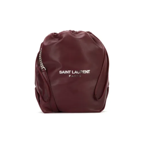 SAINT LAURENT Lambskin Сумка через плечо Женская Темно-красная