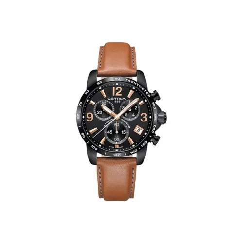 Certina Кварцевый механизм Мужские часы Часы Черный циферблат