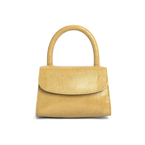 By Far Croco Кожа Маленькая Квадратная Сумка Сумка через плечо Сумка Мини Женская Желтая