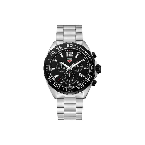 TAG HEUER F1 Collection Кварцевый механизм Мужские часы Черный циферблат Корпус из нержавеющей стали Ремешок из нержавеющей стали