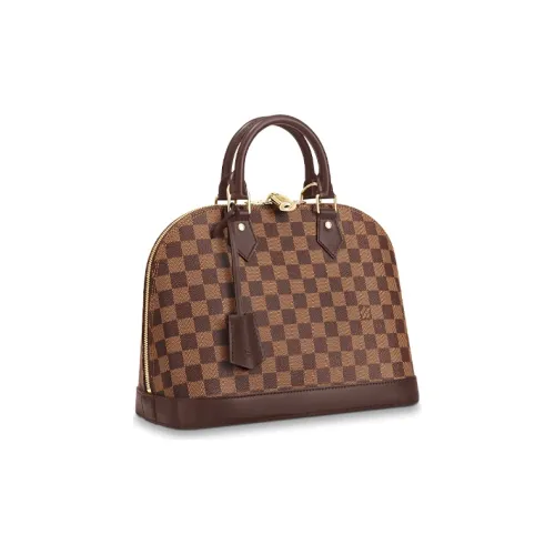 LOUIS VUITTON Alma Холст Купольная Сумка Маленькая Женская Коричневая