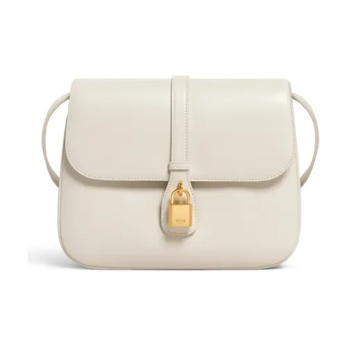 CELINE Tabou Гладкая коровья кожа Сумка через плечо Средний Женский Экрю