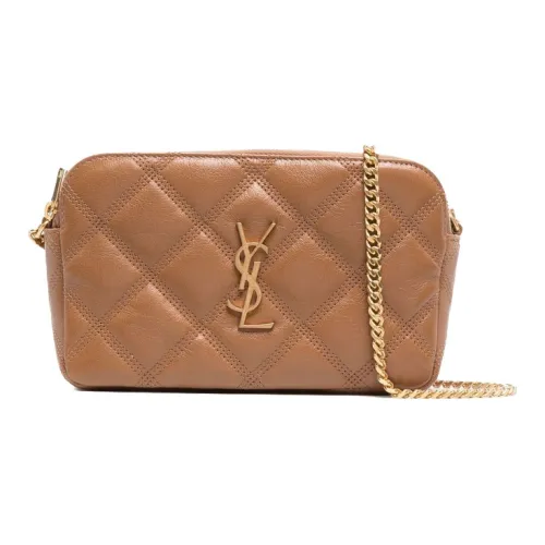 SAINT LAURENT BECKY Сумка через плечо из кожи сумка на плечо женская темно-натуральный коричневый