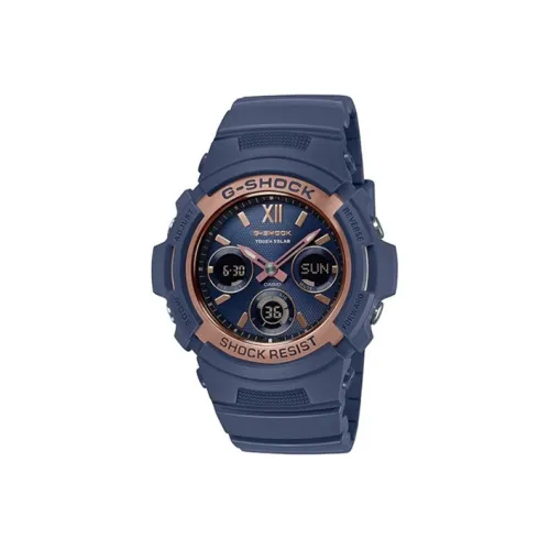 CASIO G SHOCK Collection Кварцевый механизм Смольный ремешок Часы Мужские Синий циферблат