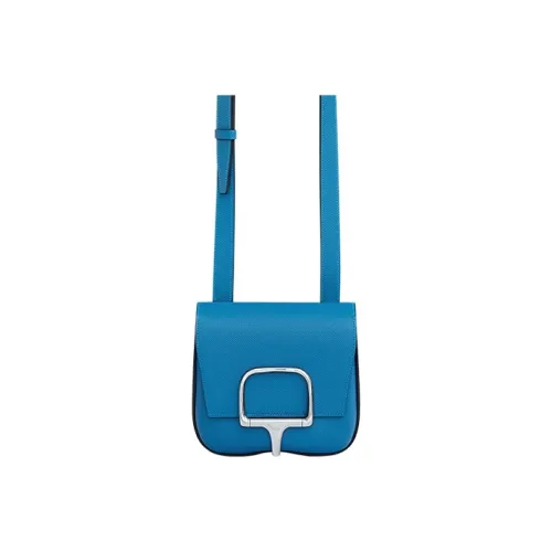 HERMES Della Cavalleria Epsom Телячья кожа Сумка через плечо Рюкзак Женские 7Q Mykonos Греческий Синий