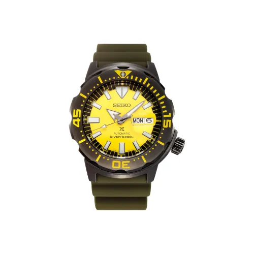 SEIKO Механический механизм Мужские часы Prospex 42mm*13mm Желтые