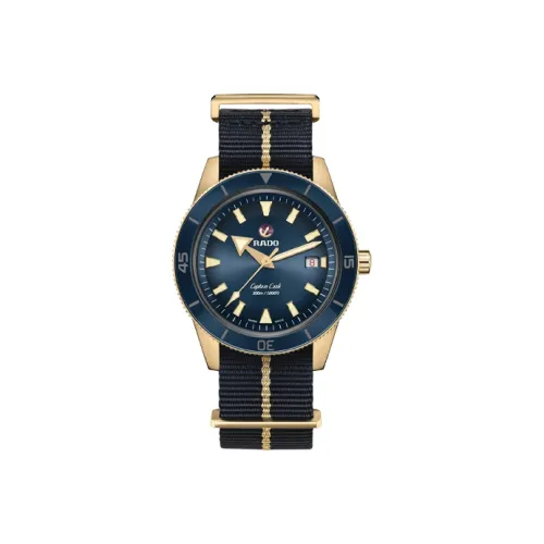 RADO Автоматический Механический Механизм Мужские Часы Captain Cook Collection 42мм*42мм*12,5мм Синий
