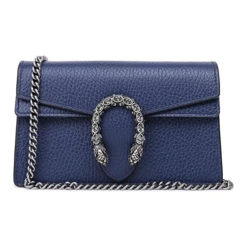 GUCCI Dionysus Кожа Сумка через плечо Экстра мини Женская Темно-синяя