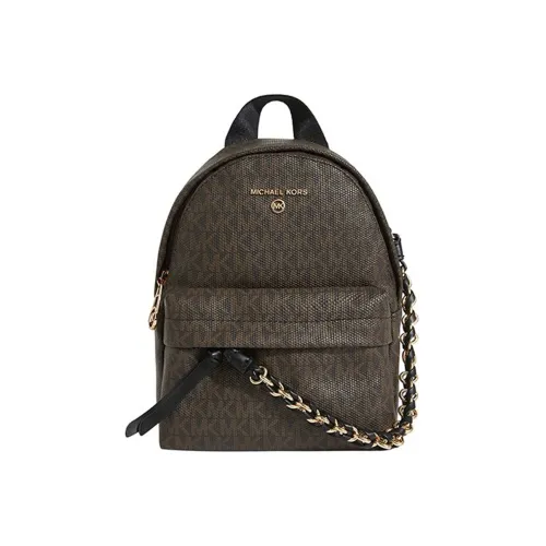 MICHAEL KORS Slater ПВХ Поливинилхлорид Рюкзак Мини Женский Коричневый Черный
