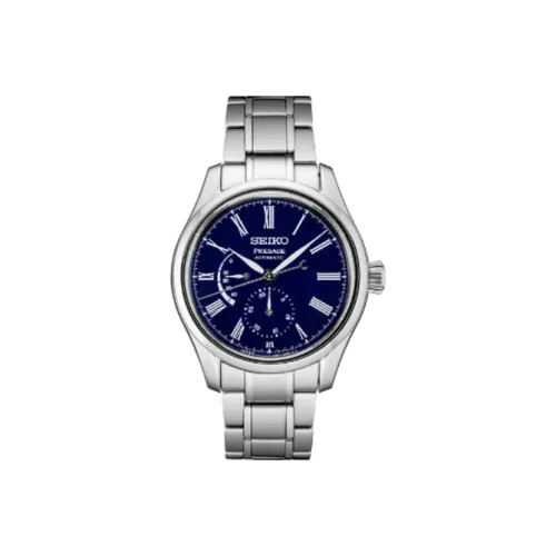 SEIKO Механический механизм часы из нержавеющей стали ремешок мужские часы синий циферблат