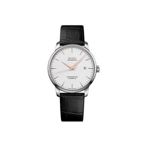 MIDO Автоматический Механический Механизм Мужские Часы Baroncelli 40 мм Серебряные