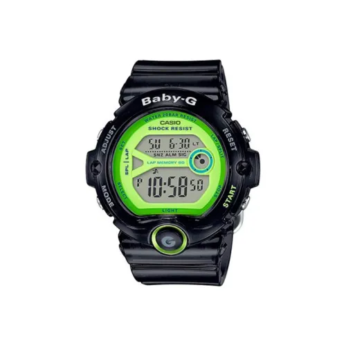 CASIO Baby Кварцевый механизм Смольный ремешок Часы Женские часы Зеленый циферблат