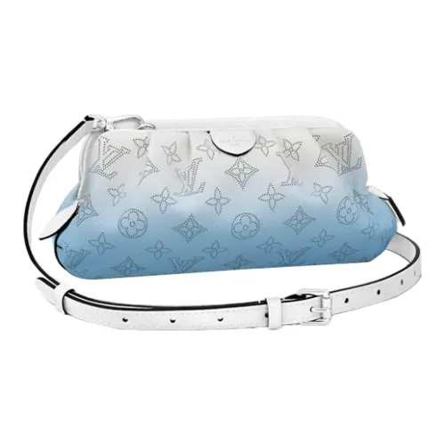 LOUIS VUITTON SCALA Телячья кожа Облачная сумка клатч сумка через плечо мини женский светло-синий