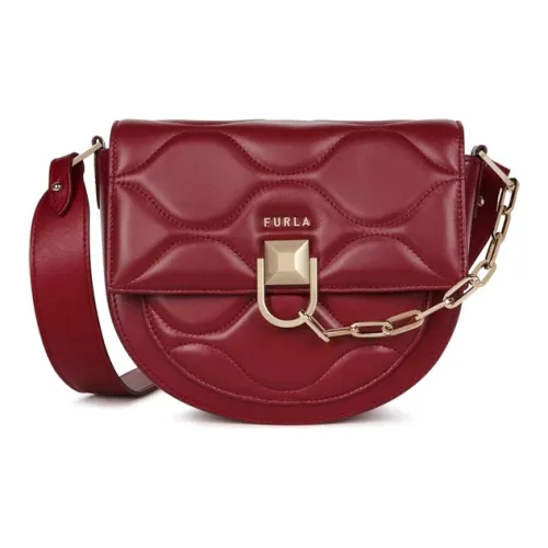 Furla Телячья кожа Сумка через плечо Женская Темно-красная