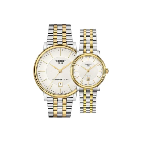 Tissot Автоматический Механический Movement Унисекс Carson Elite Series Часы 30MM Серебряные