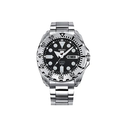 SEIKO Автоматический Механический Механизм Нержавеющая Сталь Ремешок Часы 44,3 мм Мужские Часы Черный Циферблат SRP599J1