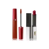 ARMANI Красная жидкая помада #205 + YSL Руж Pur Couture Lipstick #107
