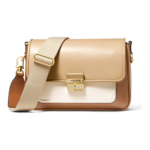 MICHAEL KORS Кожа Многоцветный Искусственная кожа Сумка через плечо Средний Женский CAMEL Молочный белый