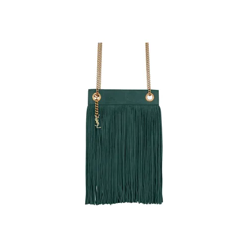 SAINT LAURENT Замша Коровья кожа Сумка через плечо Сумка на плечо Маленькая Женская Яшма