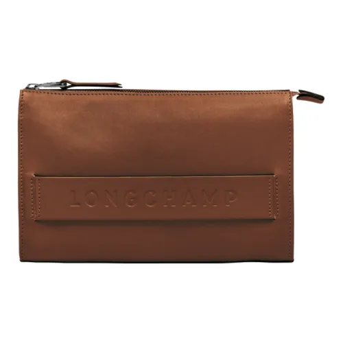 LONGCHAMP 3D Коровья кожа Клатч Unisex Light Румяный