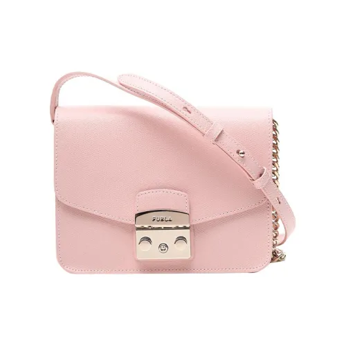 Furla Metropolis Collection Кожа Плечевая Сумка Маленькая Женская Розовая