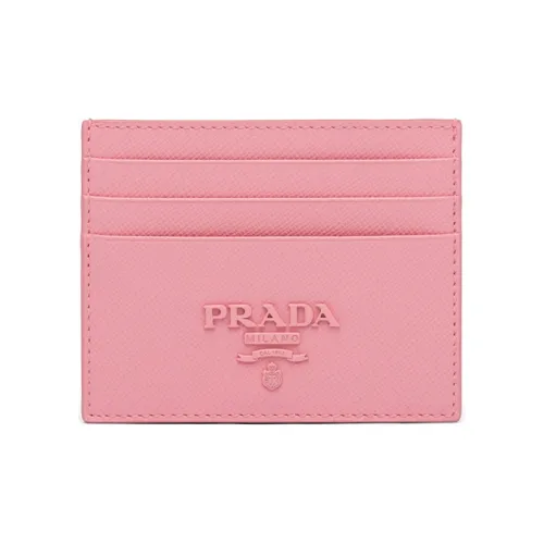 PRADA Saffiano кожаный держатель для карт женский розовый
