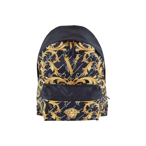 VERSACE Холст Рюкзак Мужской Черный