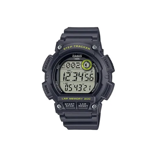 CASIO DIGITAL Series Кварцевый механизм Смольный ремешок Часы Мужские Циферблат Серый