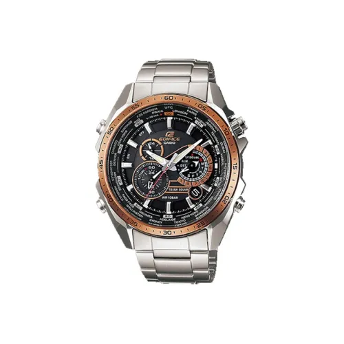 CASIO EDIFICE Кварцевый механизм нержавеющая сталь ремешок мужские часы черный циферблат