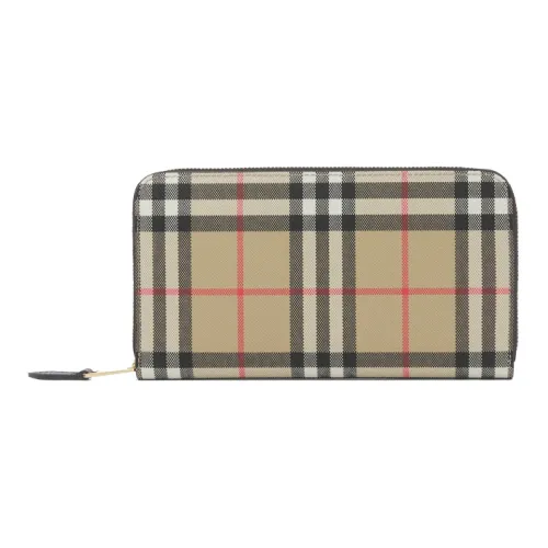 Burberry Винтаж Кожа Клатч Кошелек Женские Архивный Бежевый