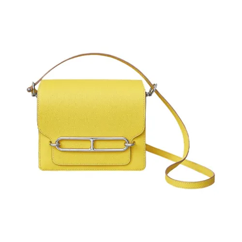 HERMES Roulis Evercolor Кожа Сумка через плечо Женская Лайм