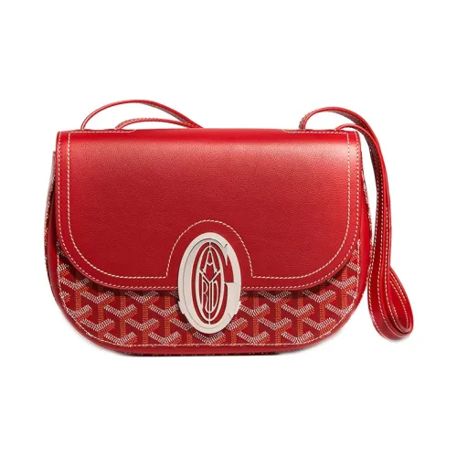 GOYARD 233 Холст и кожа Сумка через плечо Стандартная Женская Красная