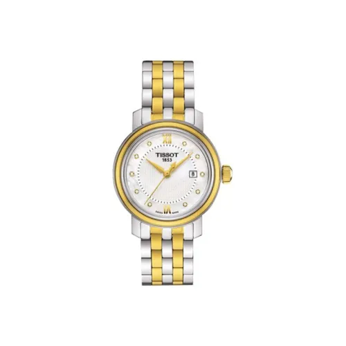 Tissot Quartz Movement Женские часы Harbor Series 29 мм Желтые