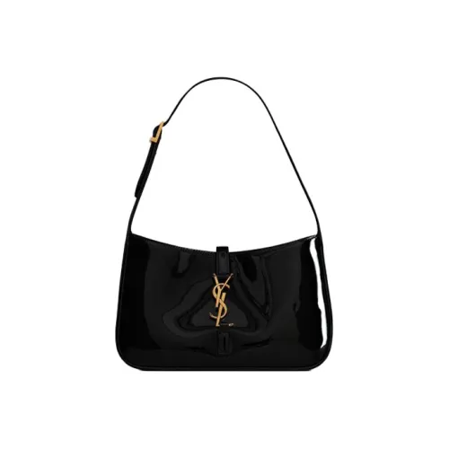 SAINT LAURENT LE5A7 Лакированная кожа коровья кожа сумка на плечо сумка-хобо сумка через плечо женская черная