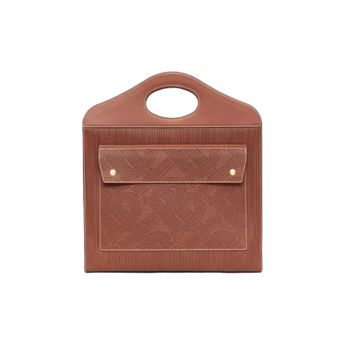 Burberry Карманная сумка кожа одно плечо через плечо сумка среднего размера женская коричневый