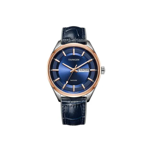 TANGIN SWISS Ice Hockey Team Collaboration Кварцевый механизм Мужские часы Обхват запястья Часы 42 Синий циферблат