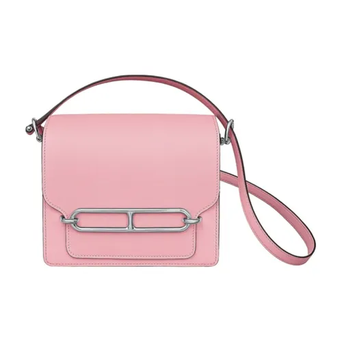 HERMES Roulis Swift Кожа Свиной нос Сумка Сумка через плечо Обычный Женские Вишневый цветок Розовый
