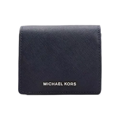 MICHAEL KORS Jet SetJet Набор Путешествие Коровья кожа Кошелек Держатель для карт кошелек Унисекс Темно-синий