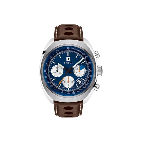 TISSOT Автоматический Механический Механизм Мужские Часы Vintage Classic Series 46,7 мм Синий