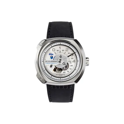 SEVENFRIDAY Автоматический Механический Механизм Мужские Часы 44,3мм*49,7мм*11,3мм Белый