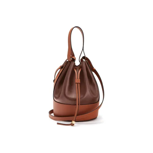 LOEWE Воздушный шар Napa Голень Кожа Одно плечо Сумка Женские Фундуковый Коричневый